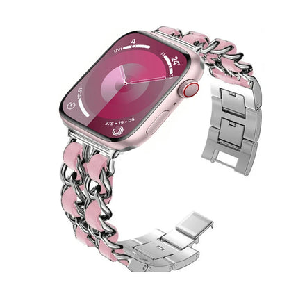 Metal Chain Bracelet for Apple Watch Band iWatch Series Ultra3/2/11/10/9/8/7/6/5/4/SE