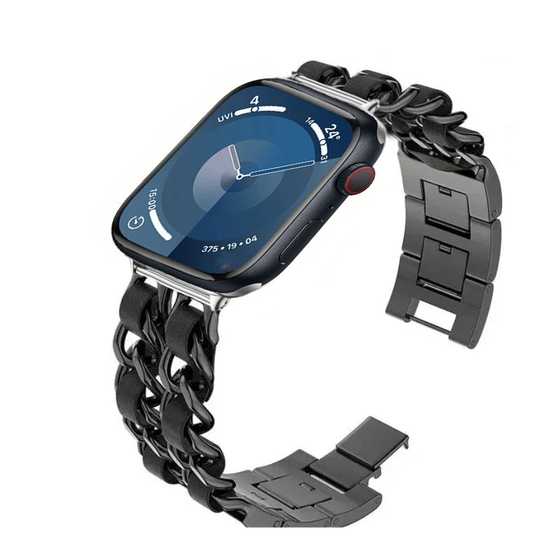 Metal Chain Bracelet for Apple Watch Band iWatch Series Ultra3/2/11/10/9/8/7/6/5/4/SE