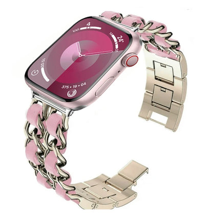 Metal Chain Bracelet for Apple Watch Band iWatch Series Ultra3/2/11/10/9/8/7/6/5/4/SE