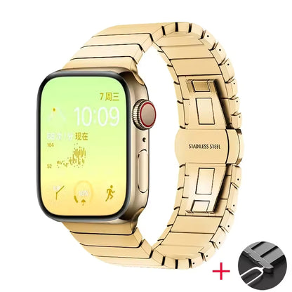 Metal Link Stainless Steel Strap for Apple Watch Band iWatch Series Ultra 11/10/9/8/7/6/5/4/SE