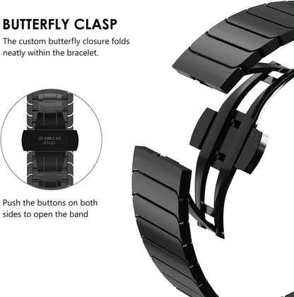 Metal Link Stainless Steel Strap for Apple Watch Band iWatch Series Ultra 11/10/9/8/7/6/5/4/SE