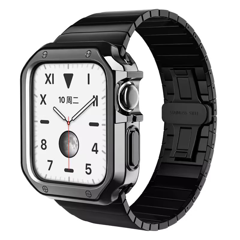 Metal Stainless Steel Strap+Case for Apple Watch Band iWatch Series 9/8/7/6/5/4/SE