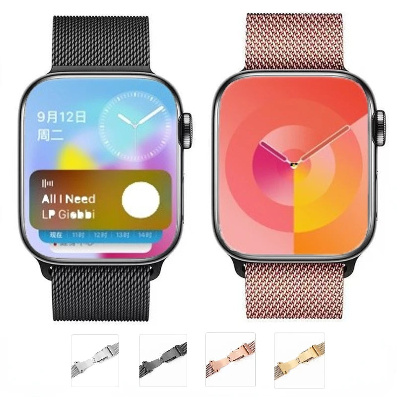 Milanese Metal Bracelet for Apple Watch Band iWatch Series Ultra3/2/9/8/7/6/5/4/11/10/SE