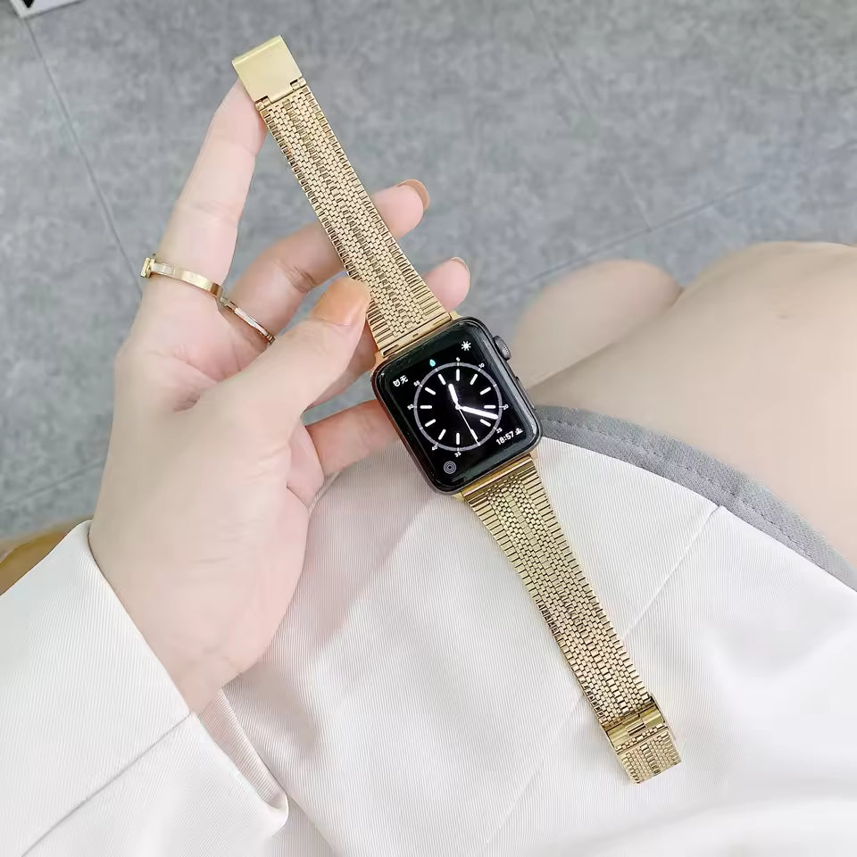 Milanese Stainless Steel Strap for Apple Watch Band iWatch Series 6/5/4/3/Ultra/2/10/9/8/7/SE