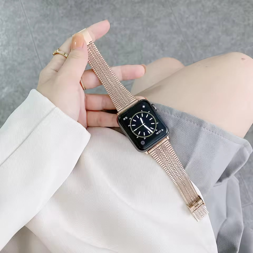 Milanese Stainless Steel Strap for Apple Watch Band iWatch Series 6/5/4/3/Ultra/2/10/9/8/7/SE