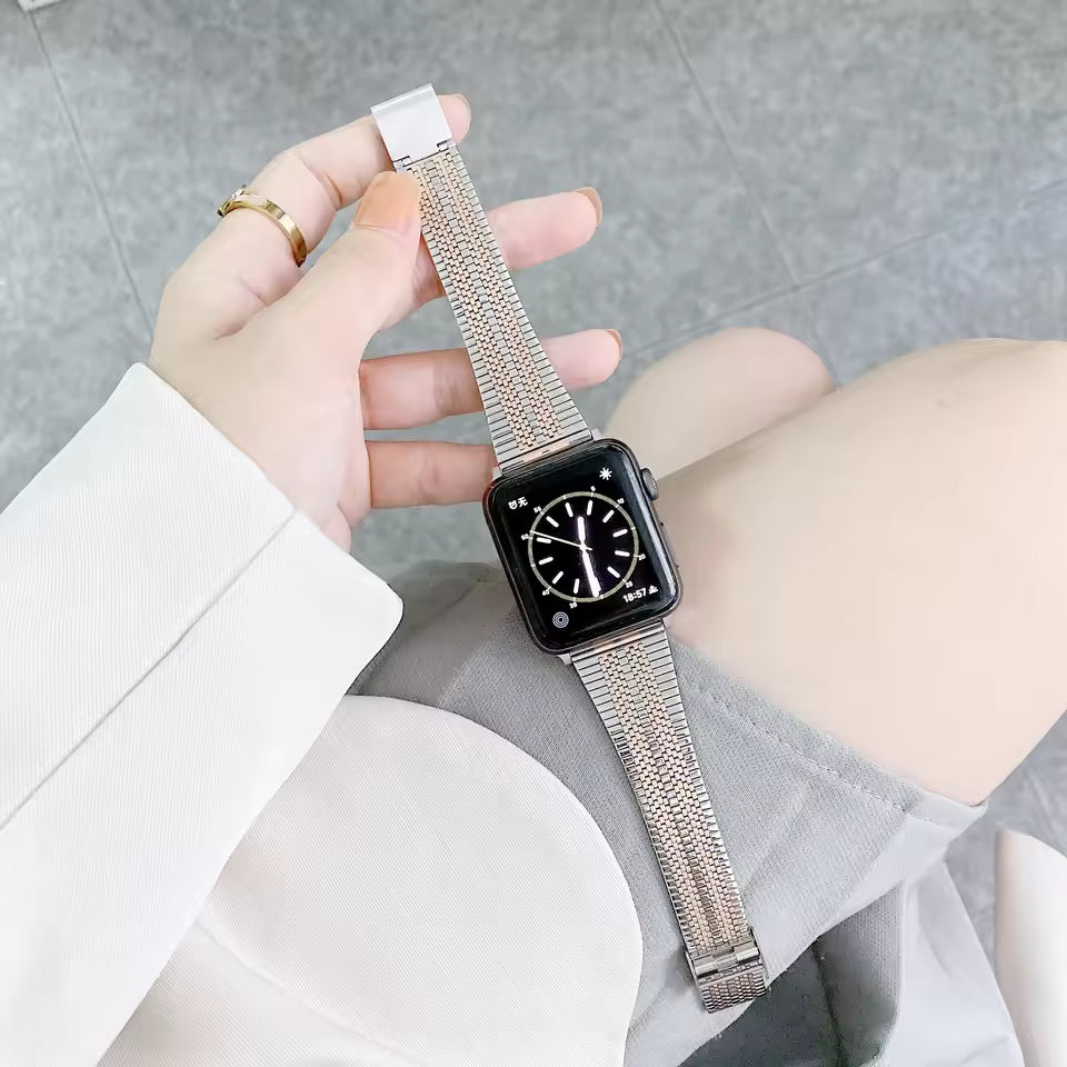 Milanese Stainless Steel Strap for Apple Watch Band iWatch Series 6/5/4/3/Ultra/2/10/9/8/7/SE