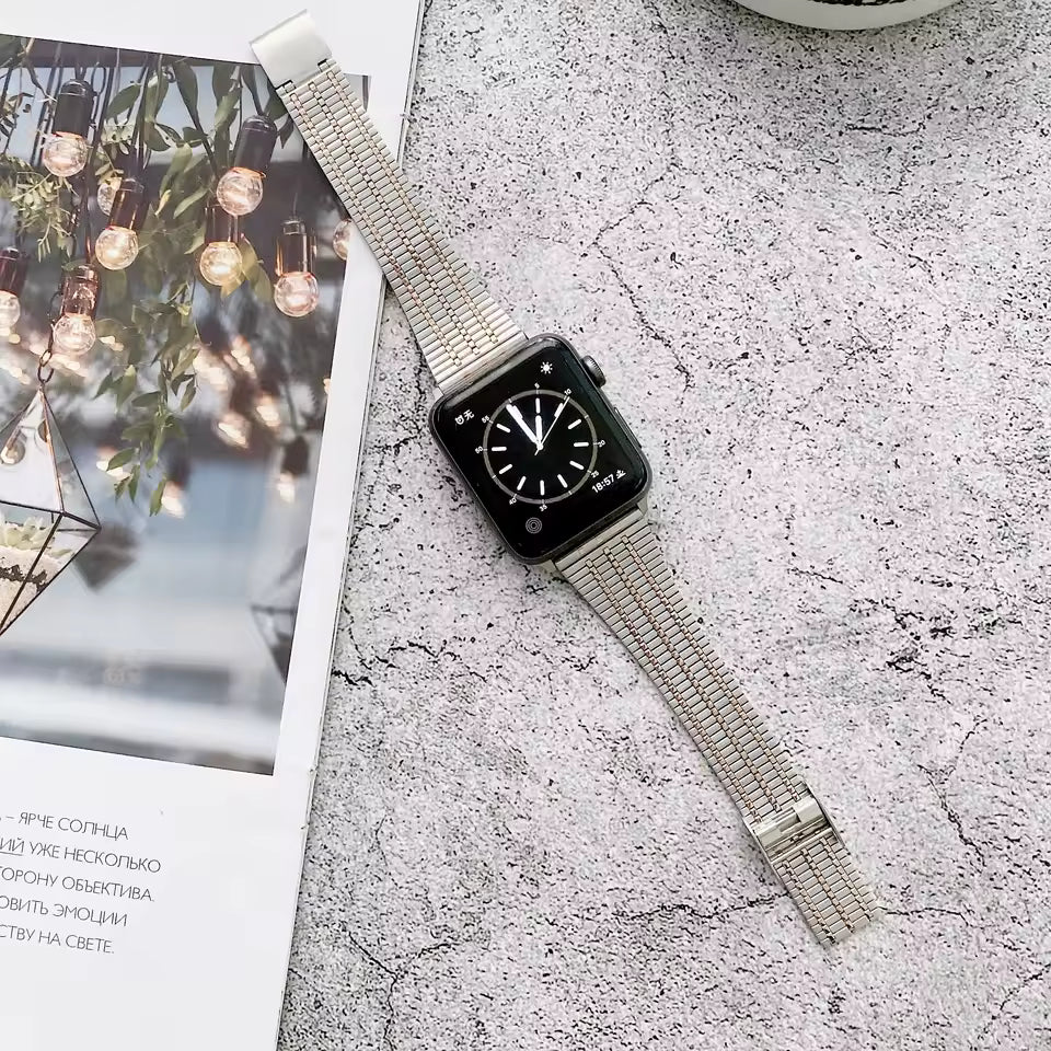 Milanese Stainless Steel Strap for Apple Watch Band iWatch Series 6/5/4/3/Ultra/2/10/9/8/7/SE