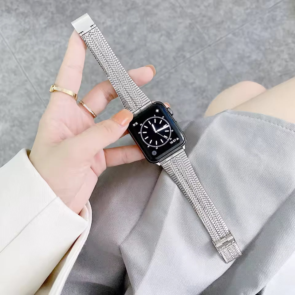 Milanese Stainless Steel Strap for Apple Watch Band iWatch Series 6/5/4/3/Ultra/2/10/9/8/7/SE