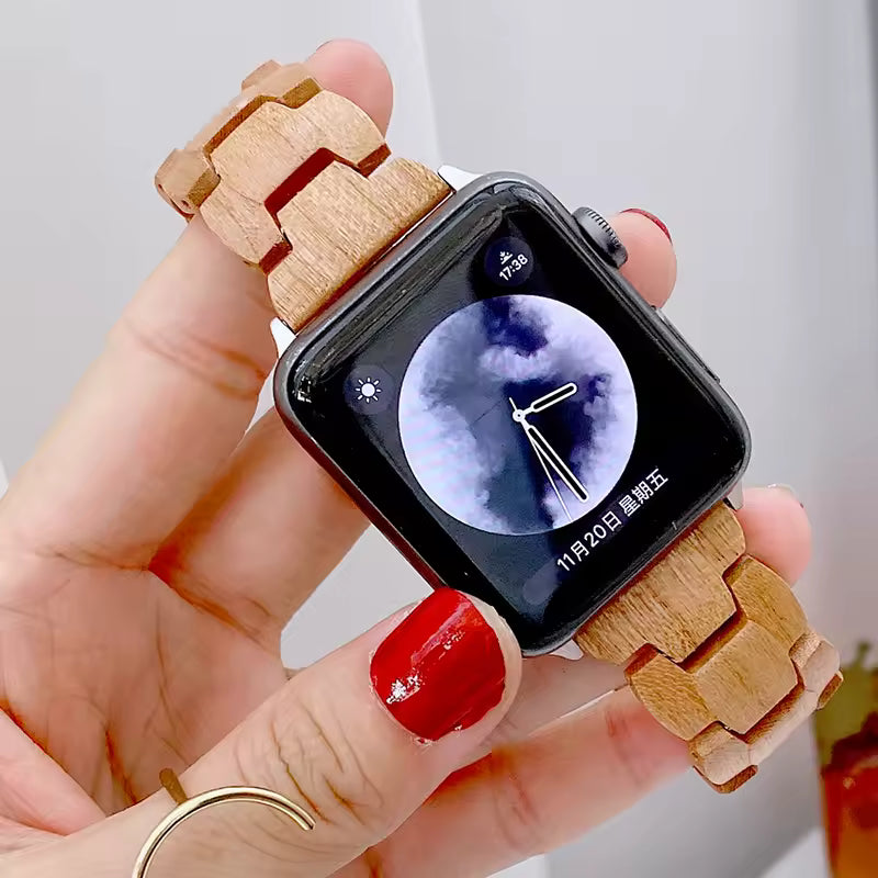 Natural Log Bracelet for Apple Watch Band iWatch Series Ultra2/1/10/9/8/7/6/5/4/3/SE2