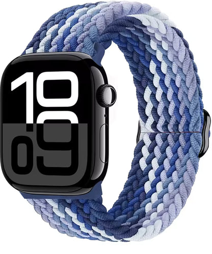 Nylon Braided Loop Elastic Strap for Apple Watch Band iWatch Series Ultra/2/10/9/8/7/6/5/4/SE/3