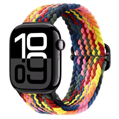 Nylon Braided Loop Elastic Strap for Apple Watch Band iWatch Series Ultra/2/10/9/8/7/6/5/4/SE/3