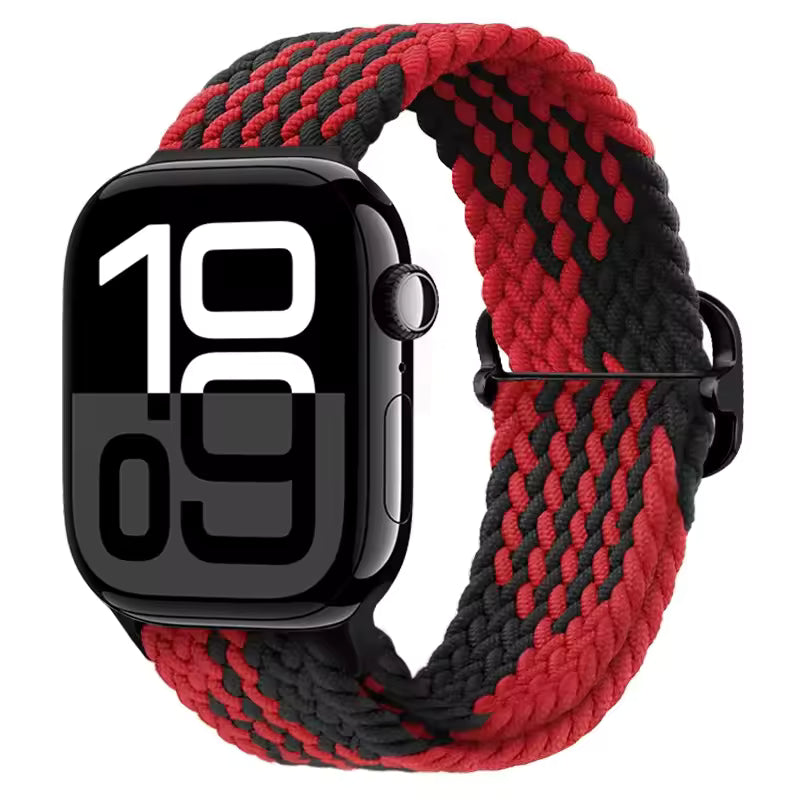 Nylon Braided Loop Elastic Strap for Apple Watch Band iWatch Series Ultra/2/10/9/8/7/6/5/4/SE/3