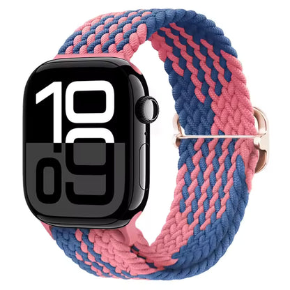 Nylon Braided Loop Elastic Strap for Apple Watch Band iWatch Series Ultra/2/10/9/8/7/6/5/4/SE/3