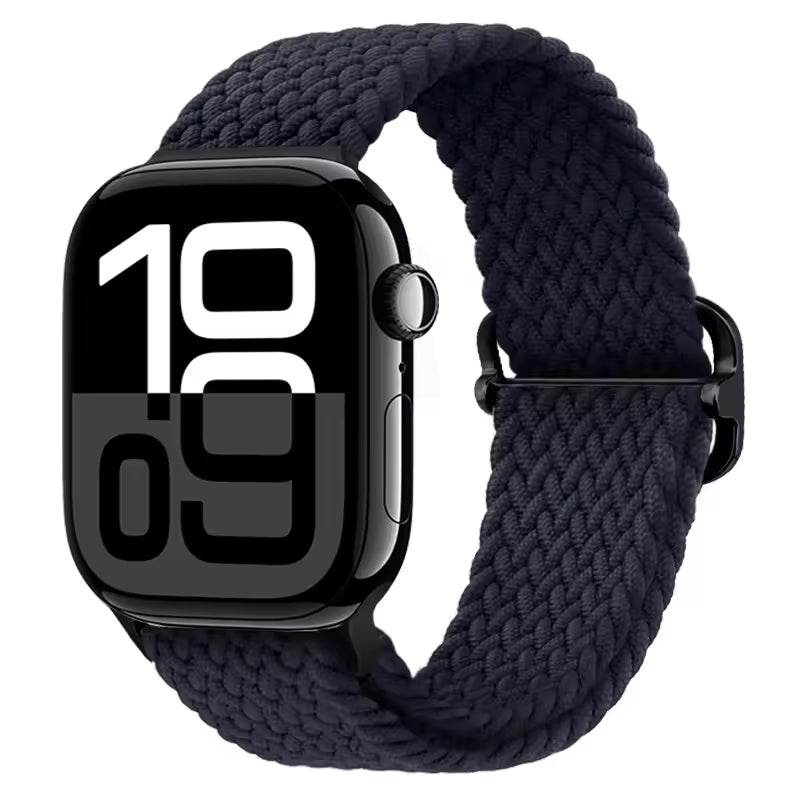 Nylon Braided Loop Elastic Strap for Apple Watch Band iWatch Series Ultra/2/10/9/8/7/6/5/4/SE/3