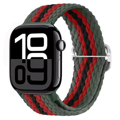 Nylon Braided Loop Elastic Strap for Apple Watch Band iWatch Series Ultra/2/10/9/8/7/6/5/4/SE/3