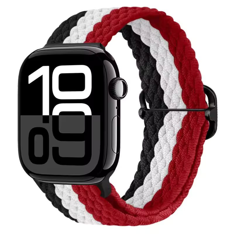 Nylon Braided Loop Elastic Strap for Apple Watch Band iWatch Series Ultra/2/10/9/8/7/6/5/4/SE/3