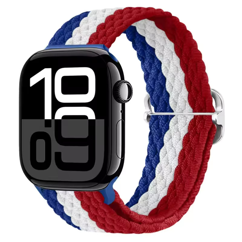 Nylon Braided Loop Elastic Strap for Apple Watch Band iWatch Series Ultra/2/10/9/8/7/6/5/4/SE/3