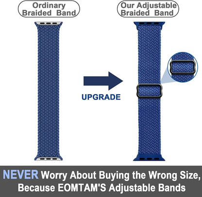 Nylon Braided Loop Elastic Strap for Apple Watch Band iWatch Series Ultra/2/10/9/8/7/6/5/4/SE/3