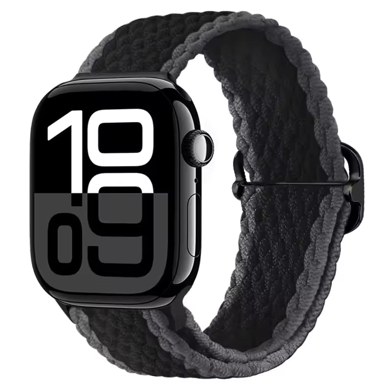 Nylon Braided Loop Elastic Strap for Apple Watch Band iWatch Series Ultra/2/10/9/8/7/6/5/4/SE/3