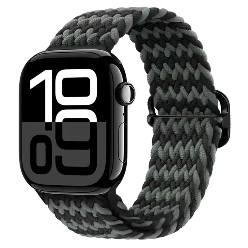Nylon Braided Loop Elastic Strap for Apple Watch Band iWatch Series Ultra/2/10/9/8/7/6/5/4/SE/3