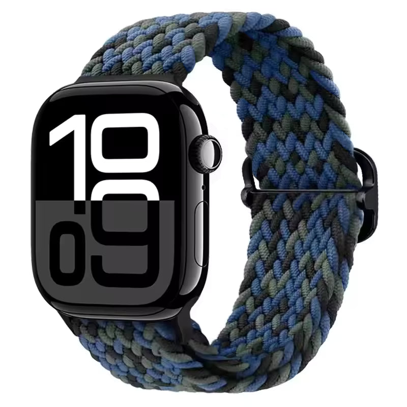 Nylon Braided Loop Elastic Strap for Apple Watch Band iWatch Series Ultra/2/10/9/8/7/6/5/4/SE/3