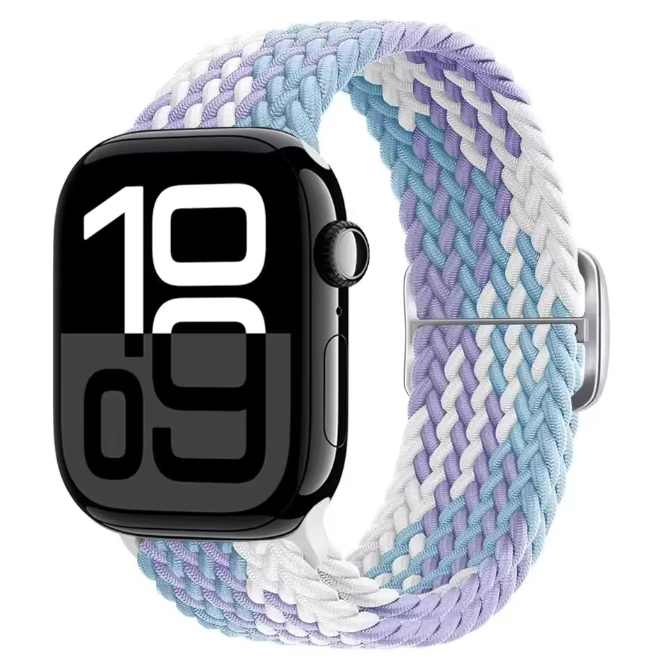 Nylon Braided Loop Elastic Strap for Apple Watch Band iWatch Series Ultra/2/10/9/8/7/6/5/4/SE/3