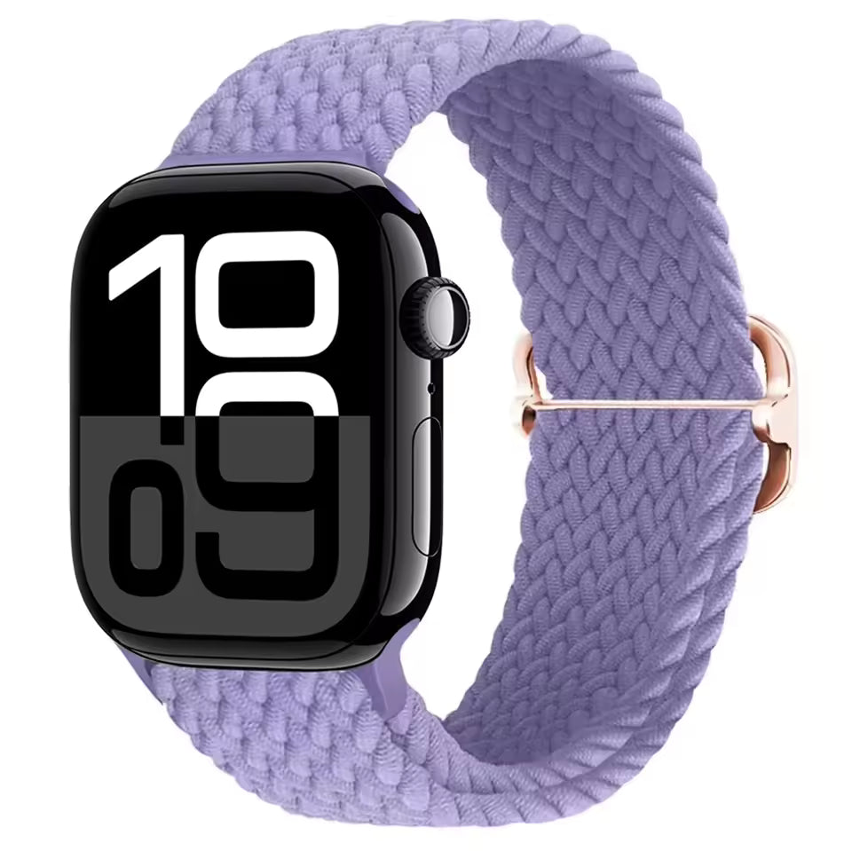 Nylon Braided Loop Elastic Strap for Apple Watch Band iWatch Series Ultra/2/10/9/8/7/6/5/4/SE/3