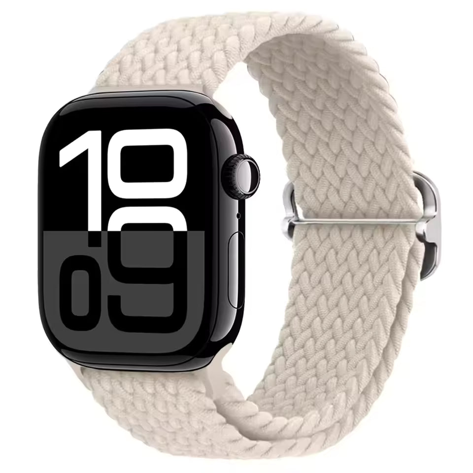 Nylon Braided Loop Elastic Strap for Apple Watch Band iWatch Series Ultra/2/10/9/8/7/6/5/4/SE/3