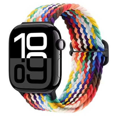 Nylon Braided Loop Elastic Strap for Apple Watch Band iWatch Series Ultra/2/10/9/8/7/6/5/4/SE/3