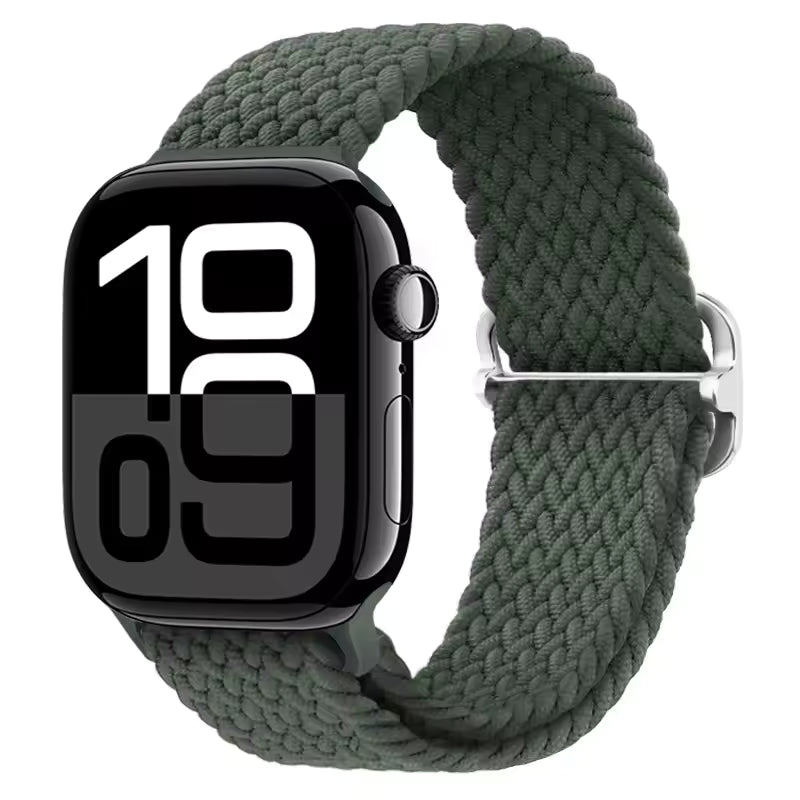 Nylon Braided Loop Elastic Strap for Apple Watch Band iWatch Series Ultra/2/10/9/8/7/6/5/4/SE/3