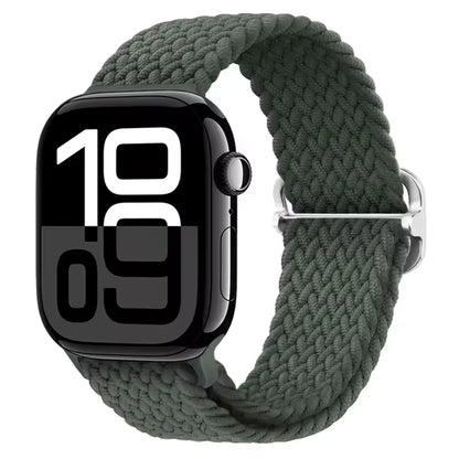 Nylon Braided Loop Elastic Strap for Apple Watch Band iWatch Series Ultra/2/10/9/8/7/6/5/4/SE/3