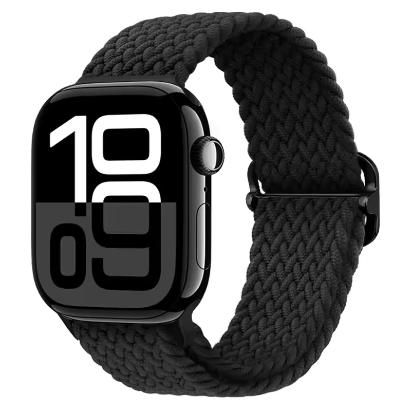 Nylon Braided Loop Elastic Strap for Apple Watch Band iWatch Series Ultra/2/10/9/8/7/6/5/4/SE/3