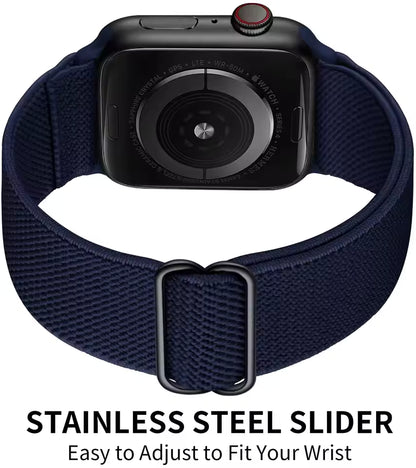 Nylon Elastic Bracelet for Apple Watch Ultra 2 Band 49mm 45mm 41mm 44mm 40mm 46mm 42mm Series 10/9/8/7/6/5/4/SE2
