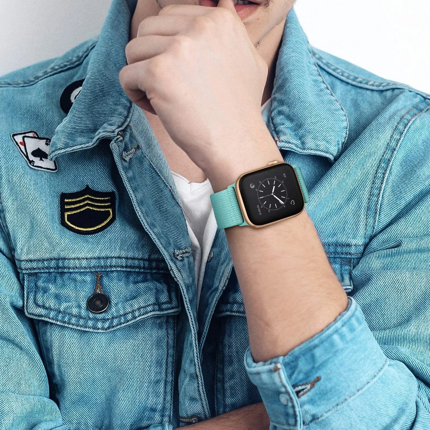 Nylon Elastic Loop Strap for Apple Watch Band iWatch Series Ultra/10/9/8/7/6/5/4/SE