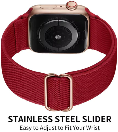 Nylon Elastic Loop Strap for Apple Watch Band iWatch Series Ultra/10/9/8/7/6/5/4/SE