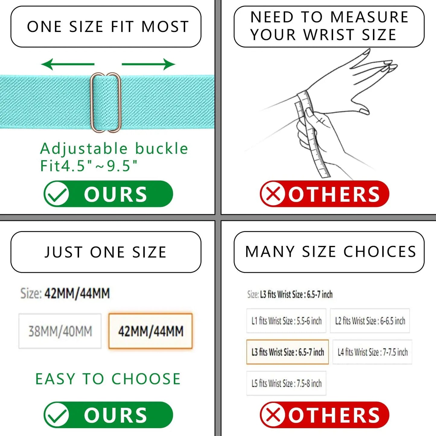 Nylon Elastic Loop Strap for Apple Watch Band iWatch Series Ultra/10/9/8/7/6/5/4/SE