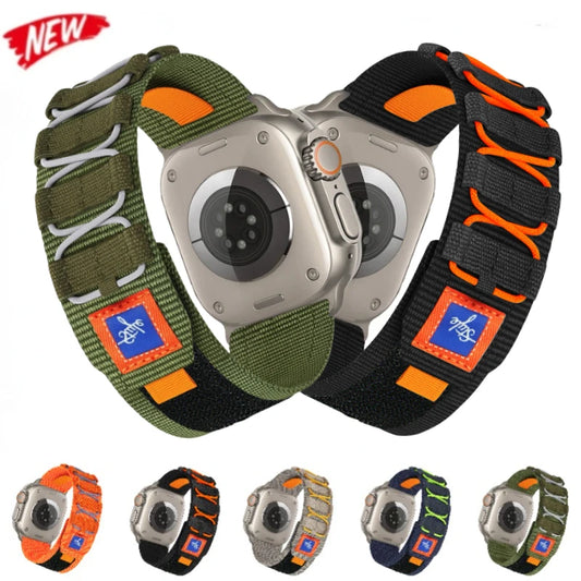 Nylon Five Loop Strap for Apple Watch Band iWatch Series Ultra2/10/9/8/7/6/5/4/SE