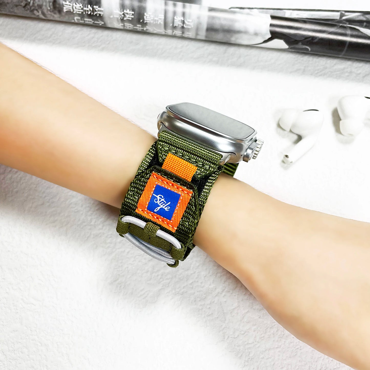 Nylon Five Loop Strap for Apple Watch Band iWatch Series Ultra2/10/9/8/7/6/5/4/SE