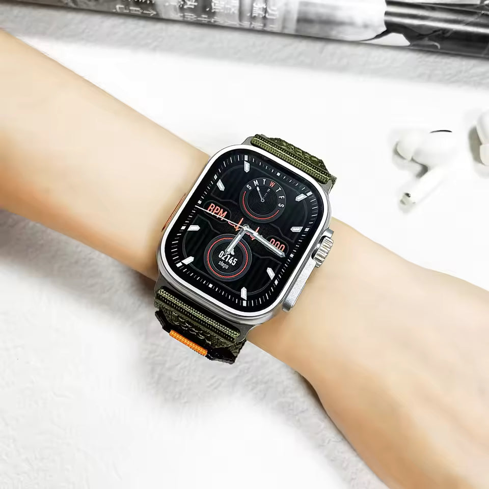 Nylon Five Loop Strap for Apple Watch Band iWatch Series Ultra2/10/9/8/7/6/5/4/SE