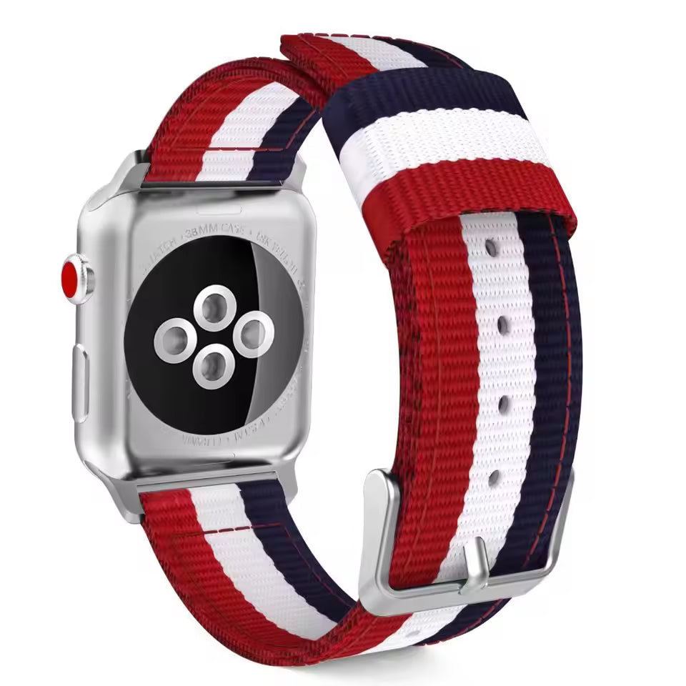 Nylon Sport Strap for Apple Watch Ultra Band 46mm 45mm 49mm 44mm 41mm 40mm 42mm Series 11/10/9/8/7/6/5/4/SE3