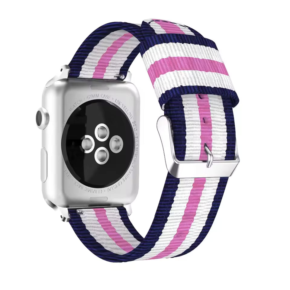Nylon Sport Strap for Apple Watch Ultra Band 46mm 45mm 49mm 44mm 41mm 40mm 42mm Series 11/10/9/8/7/6/5/4/SE3