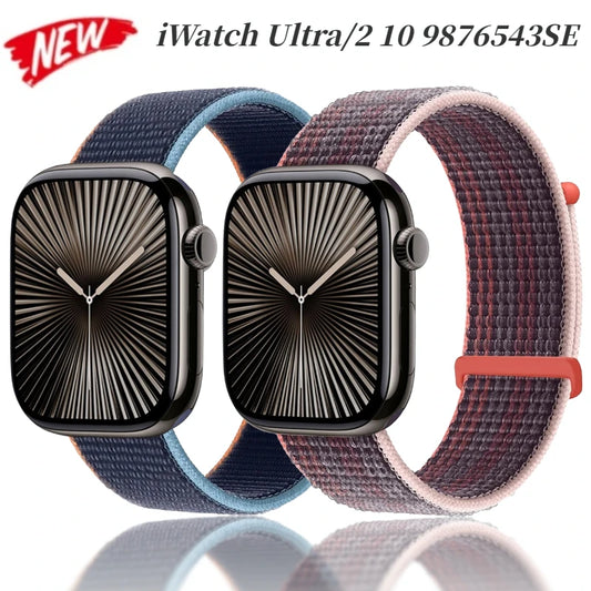 Nylon Sports Loop Bracelet for Apple Watch Band iWatch Series Ultra/2/10/9/8/7/6/5/4/3/2/SE