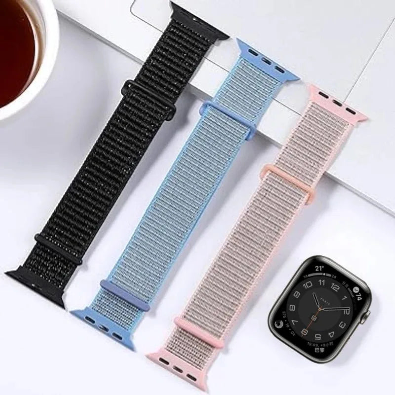 Nylon Sports Loop Bracelet for Apple Watch Band iWatch Series Ultra/2/10/9/8/7/6/5/4/3/2/SE