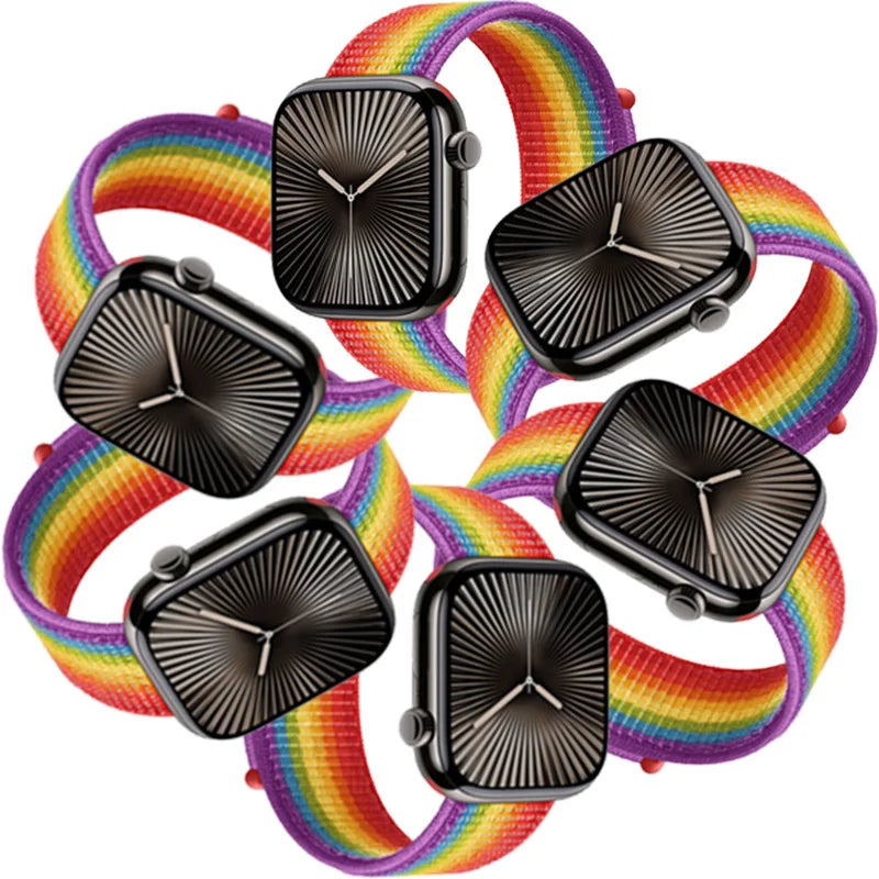 Nylon Sports Loop Bracelet for Apple Watch Band iWatch Series Ultra/2/10/9/8/7/6/5/4/3/2/SE