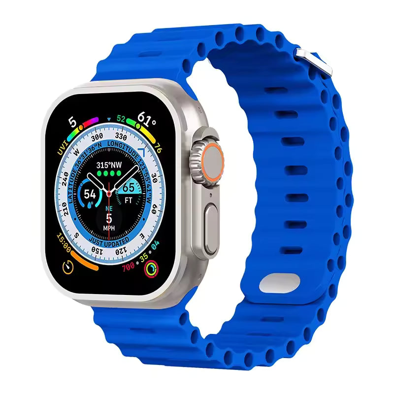 Ocean Silicone Strap for Apple Watch Band iWatch Series Ultra/11/10/9/8/7/6/5/4/SE