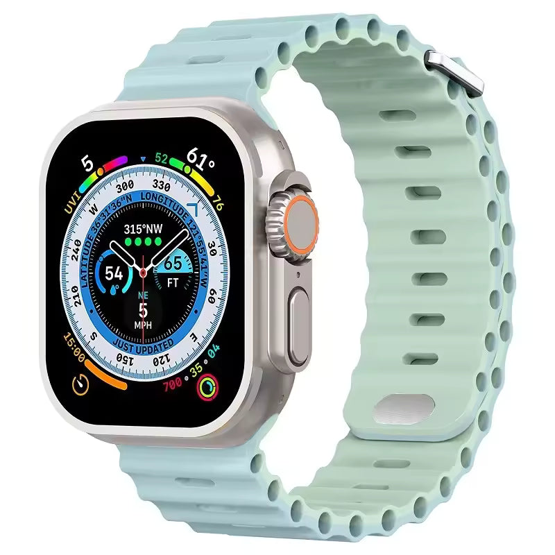 Ocean Silicone Strap for Apple Watch Band iWatch Series Ultra/11/10/9/8/7/6/5/4/SE