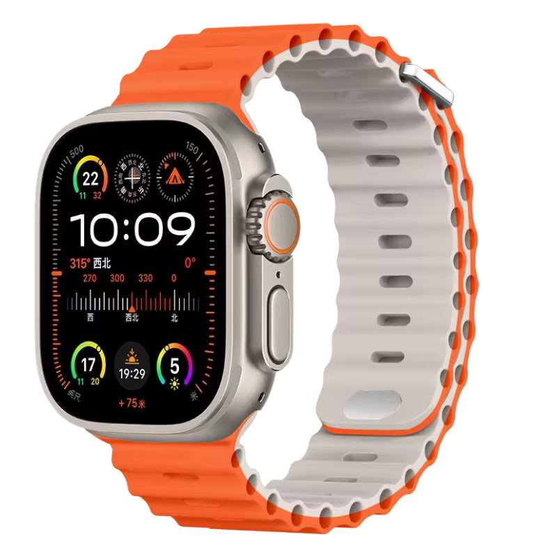 Ocean Silicone Strap for Apple Watch Band iWatch Series Ultra/11/10/9/8/7/6/5/4/SE