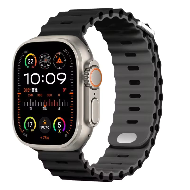 Ocean Silicone Strap for Apple Watch Band iWatch Series Ultra/11/10/9/8/7/6/5/4/SE