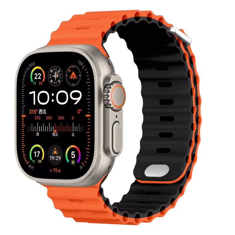 Ocean Silicone Strap for Apple Watch Band iWatch Series Ultra/11/10/9/8/7/6/5/4/SE