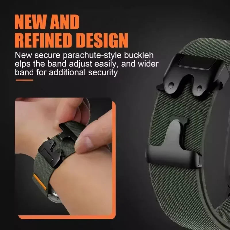 Parachute Elastic Nylon Strap for Apple Watch Band iWatch Series Ultra3/2/11/10/9/8/7/6/5/SE